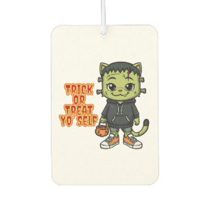 Cute Frankenstein Cat Monster – Kawaii Spooky Hall Air Freshener