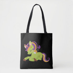 Cute Frankenstein Unicorn Halloween Tote Bag