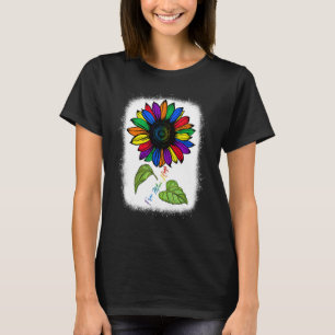 Cute Free Mom Hugs Rainbow Sunflower Lgbtq Pride M T-Shirt