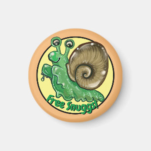 Cute Free Snuggs Snail Hug Emote Magnet