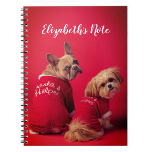 Cute French Bulldog And Shih Tzu Personalized  Notebook