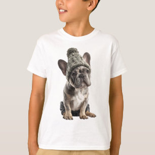 Cute French Bulldog Beanie Kids T-Shirt
