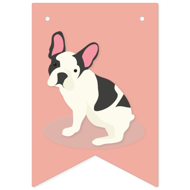 Cute French Bulldog. Bunting Flags (First Flag)