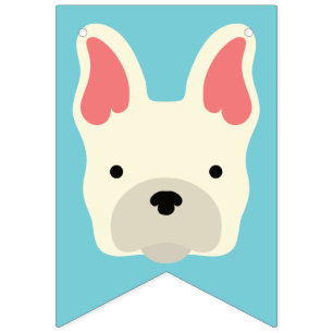 Cute French Bulldog. Bunting Flags