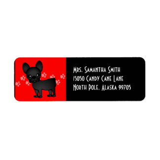 Cute French Bulldog Cartoon Black