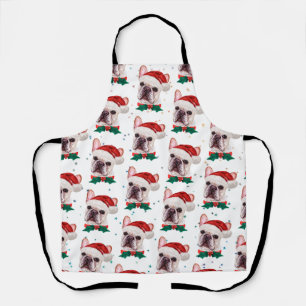 Cute French Bulldog Dog Christmas Pattern Apron