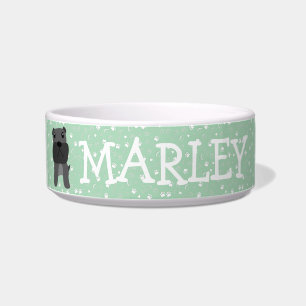 Cute French Bulldog Dog Customizable Name Bowl