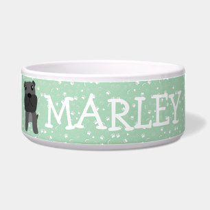 Cute French Bulldog Dog Customizable Name Bowl