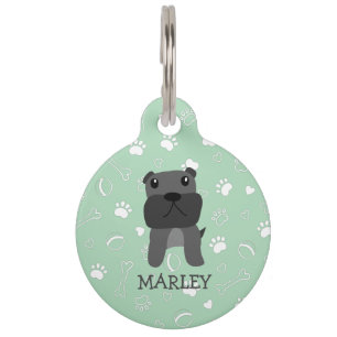 Cute French Bulldog Dog Customizable Name Pet ID T Tag