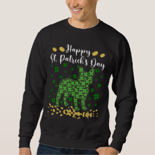 Cute French Bulldog Dog Shamrock Irish St Patrick  Sweatshirt