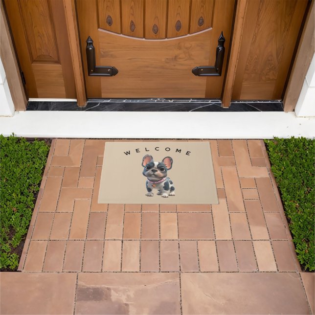 Cute French Bulldog Doormat (Outdoor)