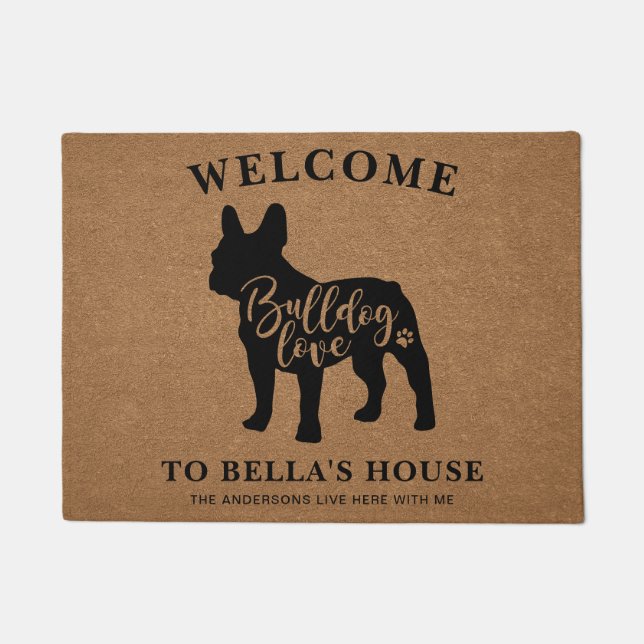 Cute French Bulldog Frenchie Lover Owner Gift Doormat (Front)