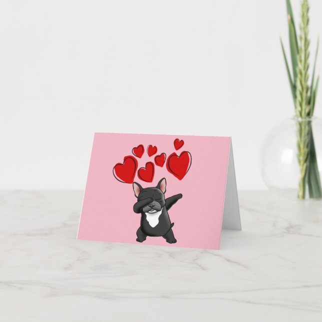 Cute French Bulldog  Holiday Card (Front)