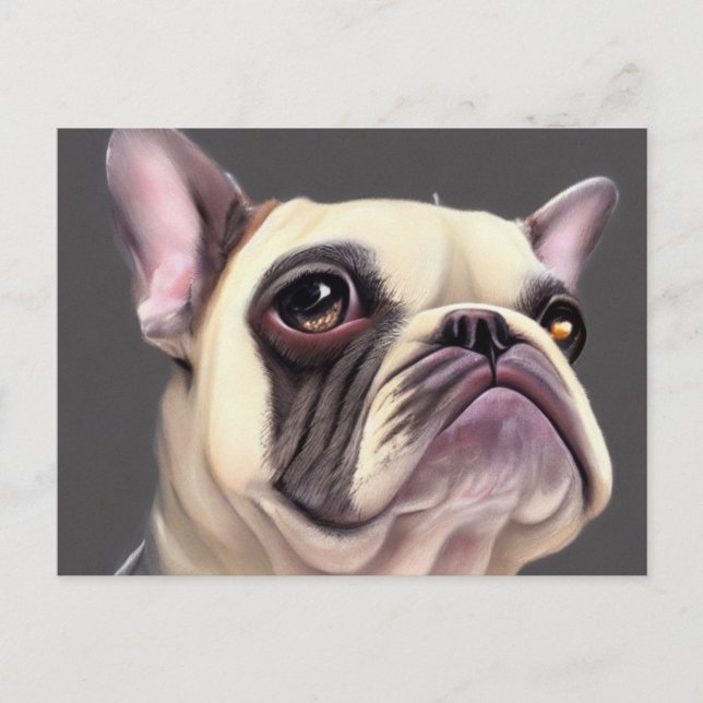 Cute French Bulldog Holiday Card (Front)
