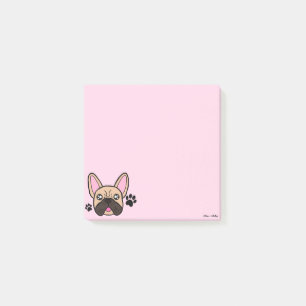 Cute French Bulldog Kawaii Light Pink Post-it Notes