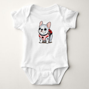Cute French Bulldog Ladybug Baby Bodysuit