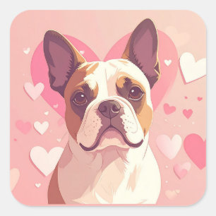 Cute French Bulldog Love Sticker