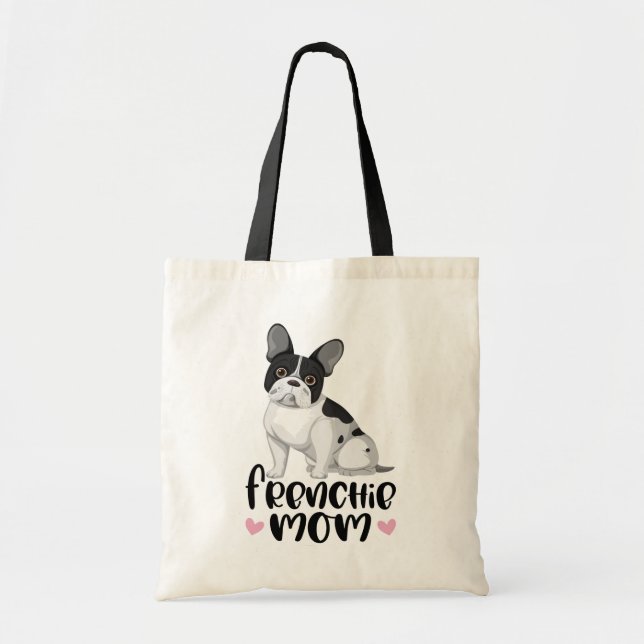 Cute French Bulldog Lover Gift Dog Frenchie Mom Tote Bag (Front)