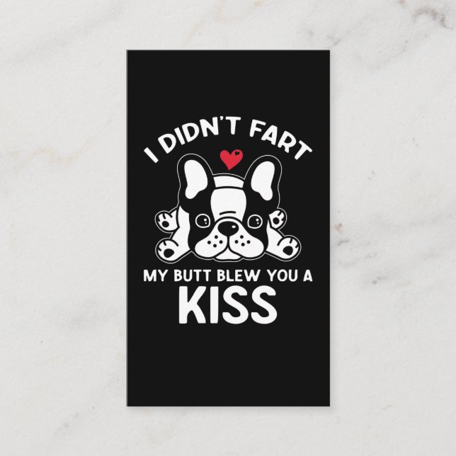 Cute French Bulldog Owner Frenchie Dog Love Business Card (Front)