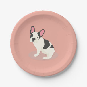 Cute French Bulldog. Paper Plate