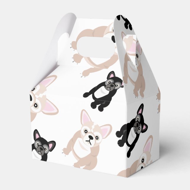 Cute French Bulldog Pattern Favor Box (Front Side)