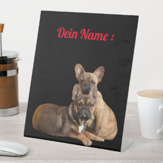 Cute French Bulldog Pedestal Sign