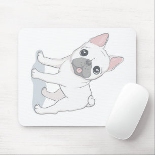 Cute French Bulldog Portrait   Dog Lover Mouse Pad