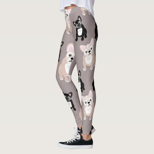 Cute French Bulldog Puppies Leggings (Left)