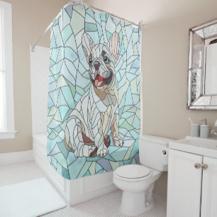 Cute French Bulldog Puppy - pastel mosaic