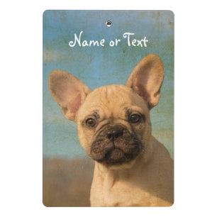 Cute French Bulldog Puppy Vintage  - Personalized Mini Clipboard