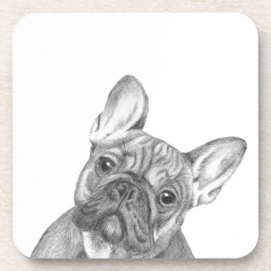 Cute French Bulldog set of 6 coasters