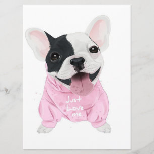 Cute French Bulldog Stuck Just Love Me Menu