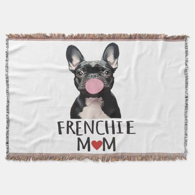 Cute French bulldog Throw Blanket (Front)