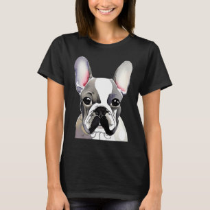 Cute French Bulldog Watercolour for bulldog lovers T-Shirt