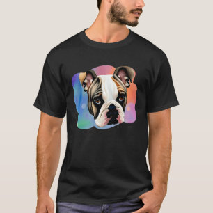 Cute French Bulldog Watercolour for bulldog Mom lo T-Shirt