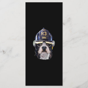 Cute French Bulldog Wearing Firefighter Helmet Menu