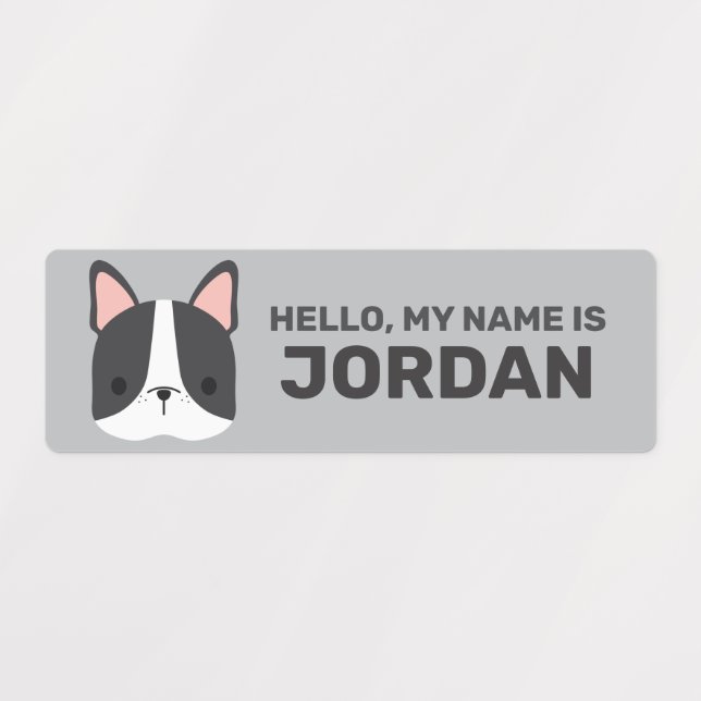 Cute French Bulldog with Personalized Name (Design 1)