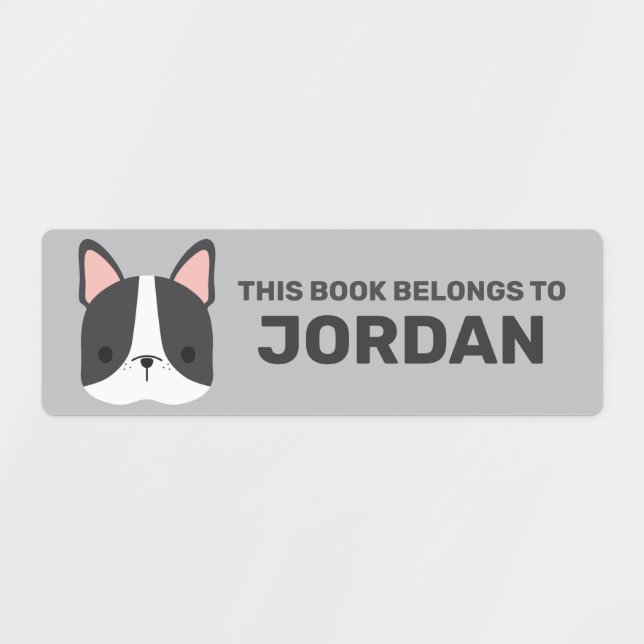 Cute French Bulldog with Personalized Name (Design 1)