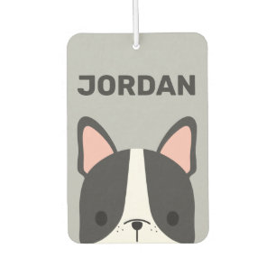 Cute French Bulldog with Personalized Name Air Freshener