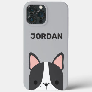 Cute French Bulldog with Personalized Name iPhone 13 Pro Max Case