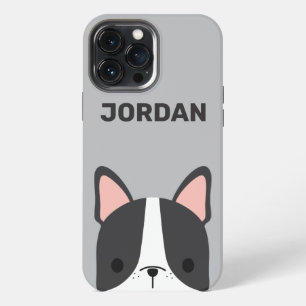 Cute French Bulldog with Personalized Name iPhone 13 Pro Max Case