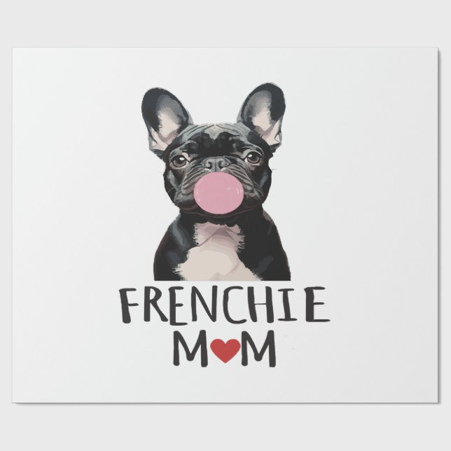 Cute French bulldog Wrapping Paper (Flat)