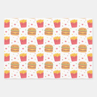 Cute French Fries and Burger Pattern
