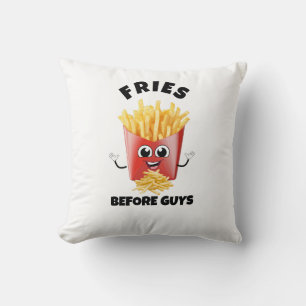 Cute French Fries Cartoon Hoodie &Tee –Funny Food Throw Pillow