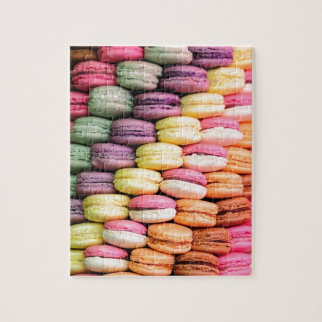 Cute French Macaron Cookies Jigsaw Puzzle (Vertical)