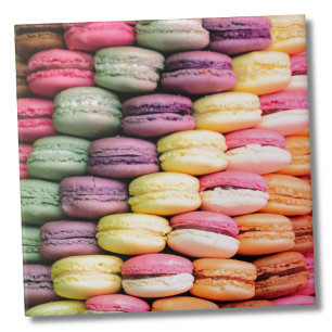 Cute French Macaron Cookies Tile