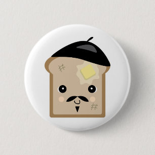 cute french toast 2 inch round button