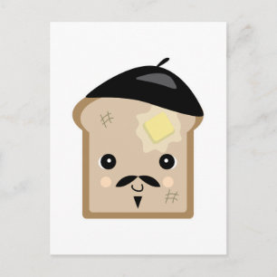 cute french toast postcard