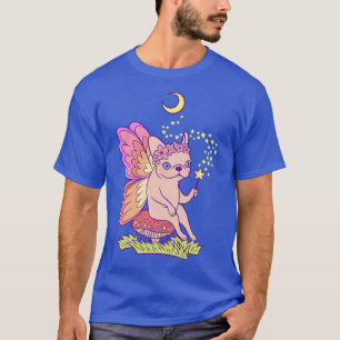 Cute Frenchie Fairy, French Bulldog, Wings, Moon & T-Shirt