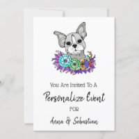 *~ Cute Frenchie French Bulldog Event Invitation